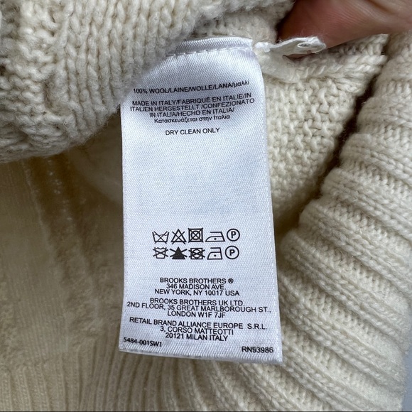 Brooks Brothers Black Fleece Cable Knit Chunky Wool Cardigan - Picture 7 of 7